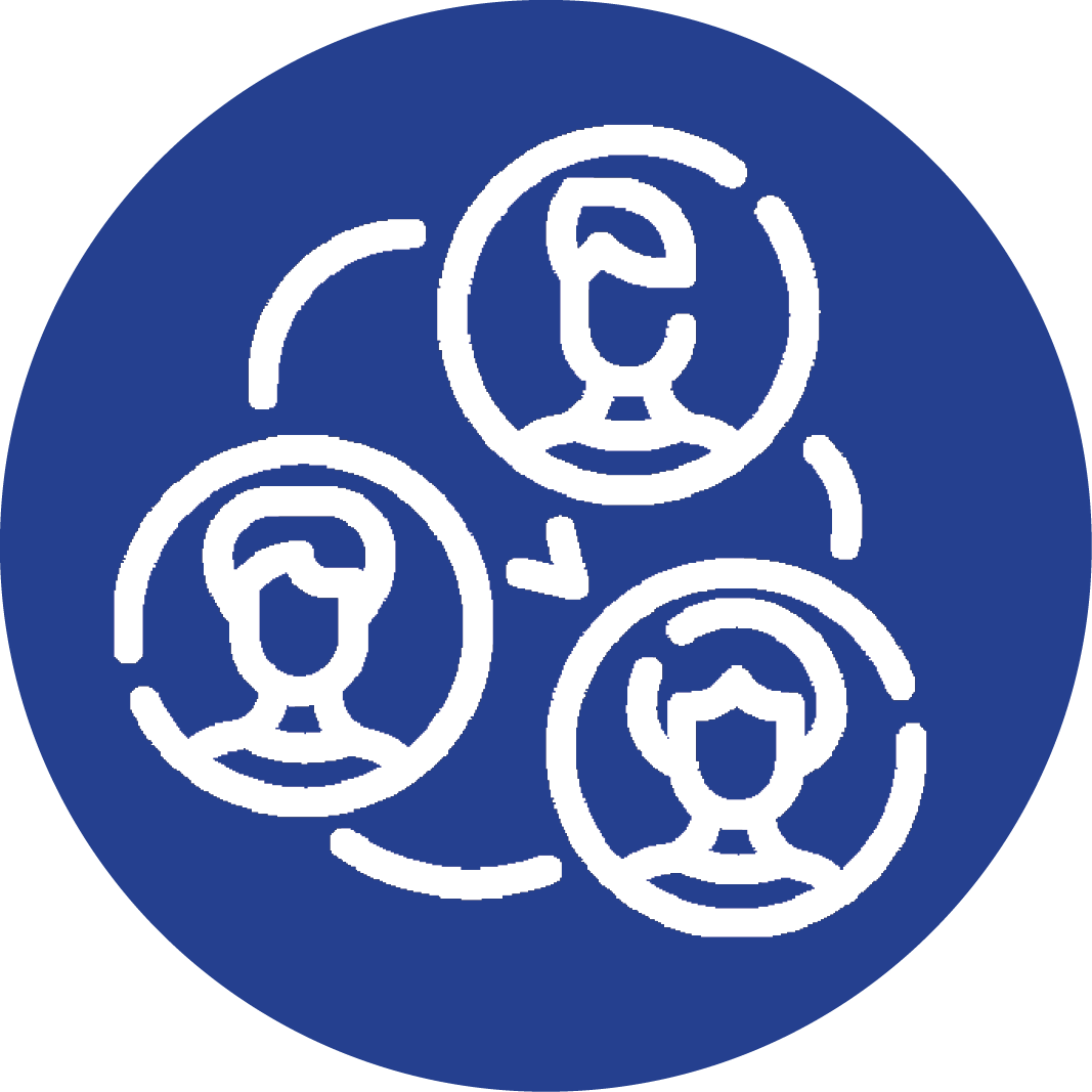 Organisations blue circle