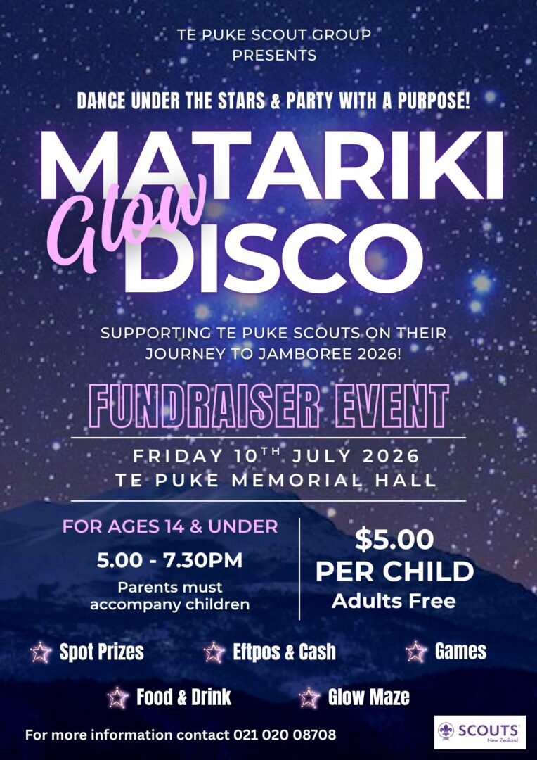 Te Puke Scouts Matariki Glow Disco Te Puke Scouts Matariki Glow Disco
